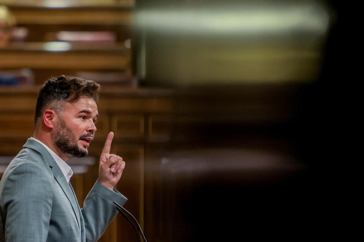 El portavoz de ERC en el Congreso, Gabriel Rufián.
