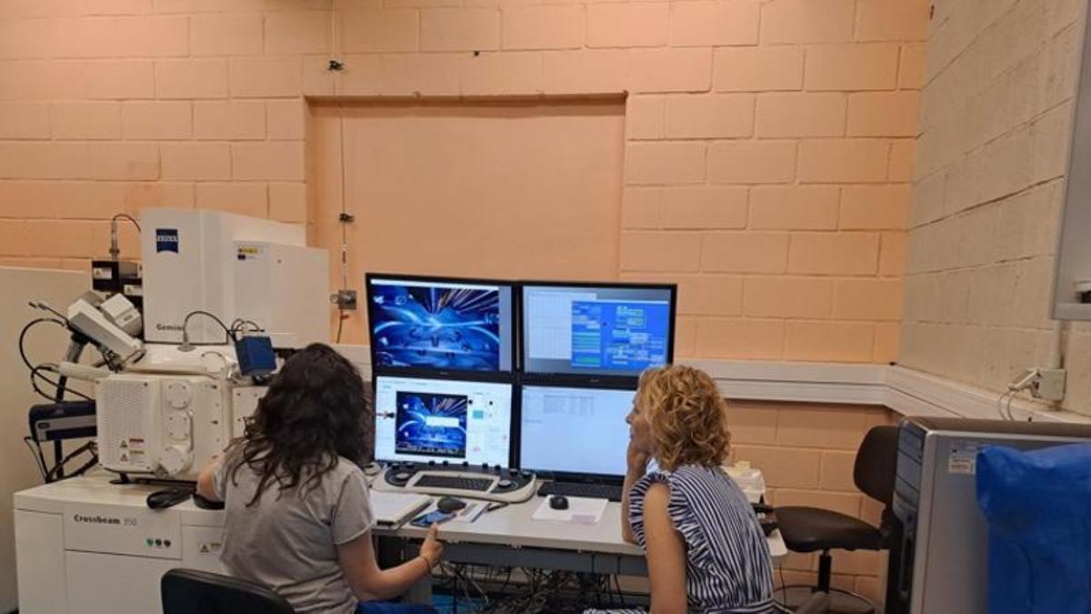 Análisis de las muestras del Mar Menor en un laboratorio del Servicio de Apoyo a la Investigación Tecnológica de la UPCT.