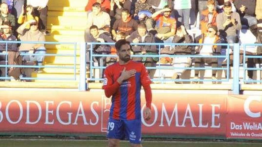 Enric Gallego, en el encuentro ante el Alcorcón.