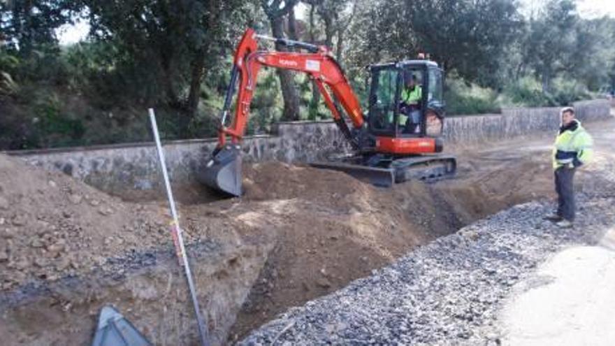 Imatge de dijous passat de les obres d&#039;urbanització a Mont d&#039;Aro.