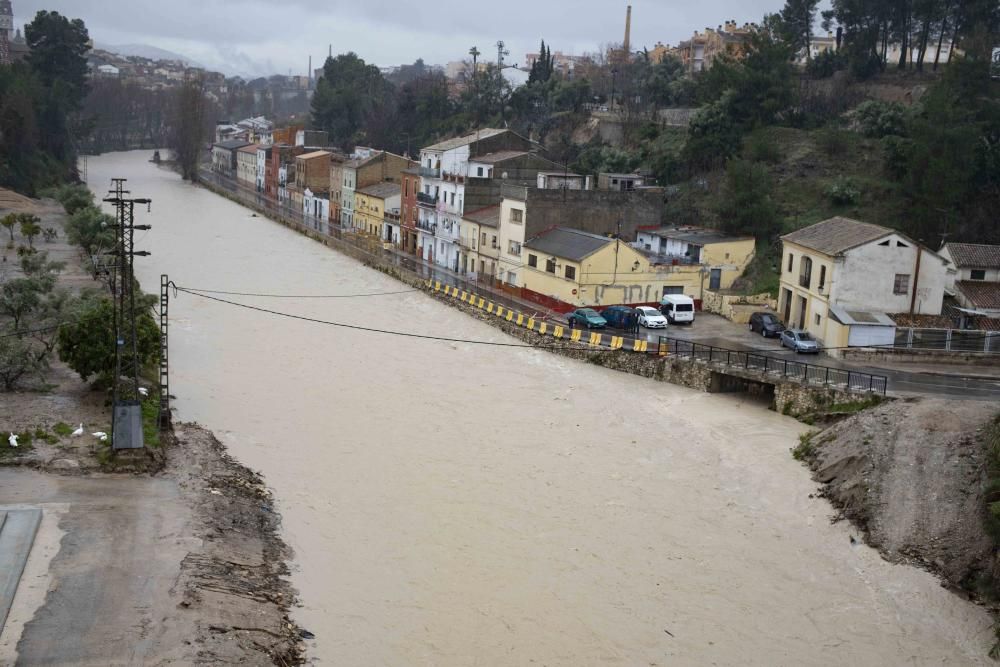 Segundo día del  Temporal Gloria en la Vall d'Albaida, la Costera y la Canal de Navarrés