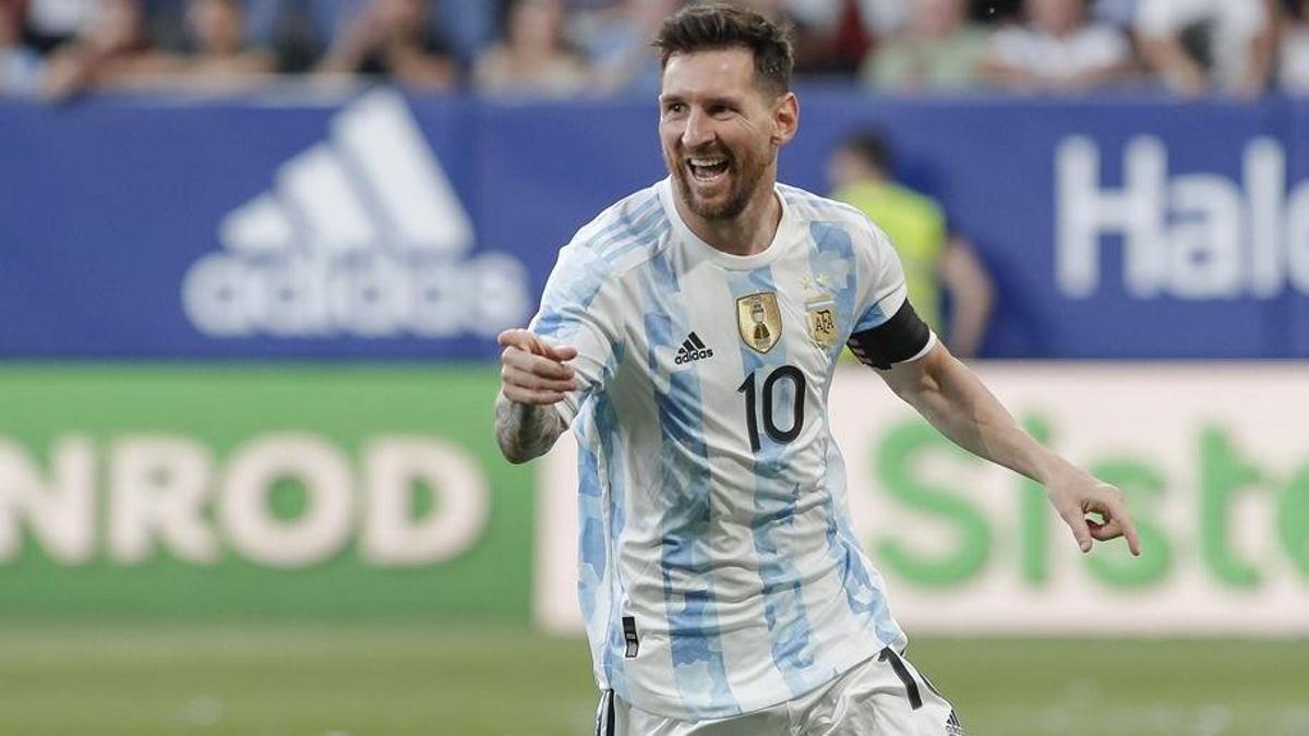 El delantero de la selección argentina de fútbol Lionel Messi.