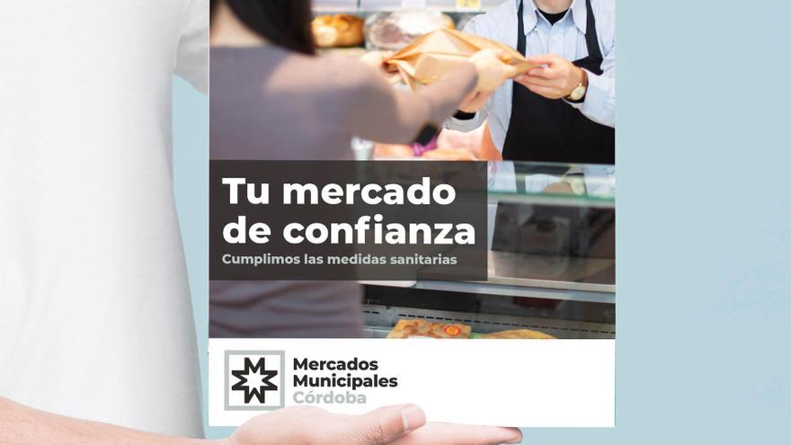 Cartel con la nueva imagen de marca de los mercados municipales.