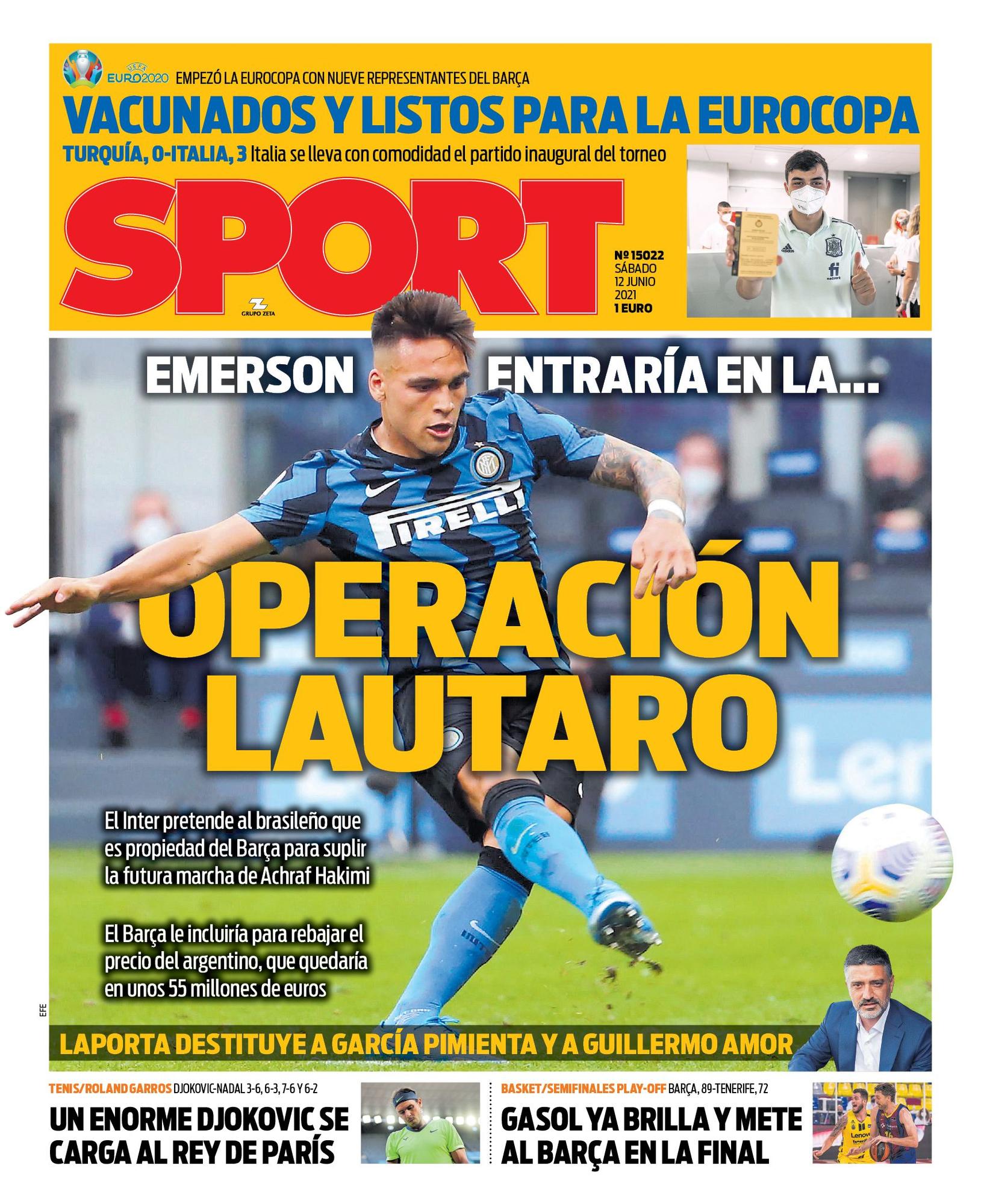 Esta es la portada de SPORT