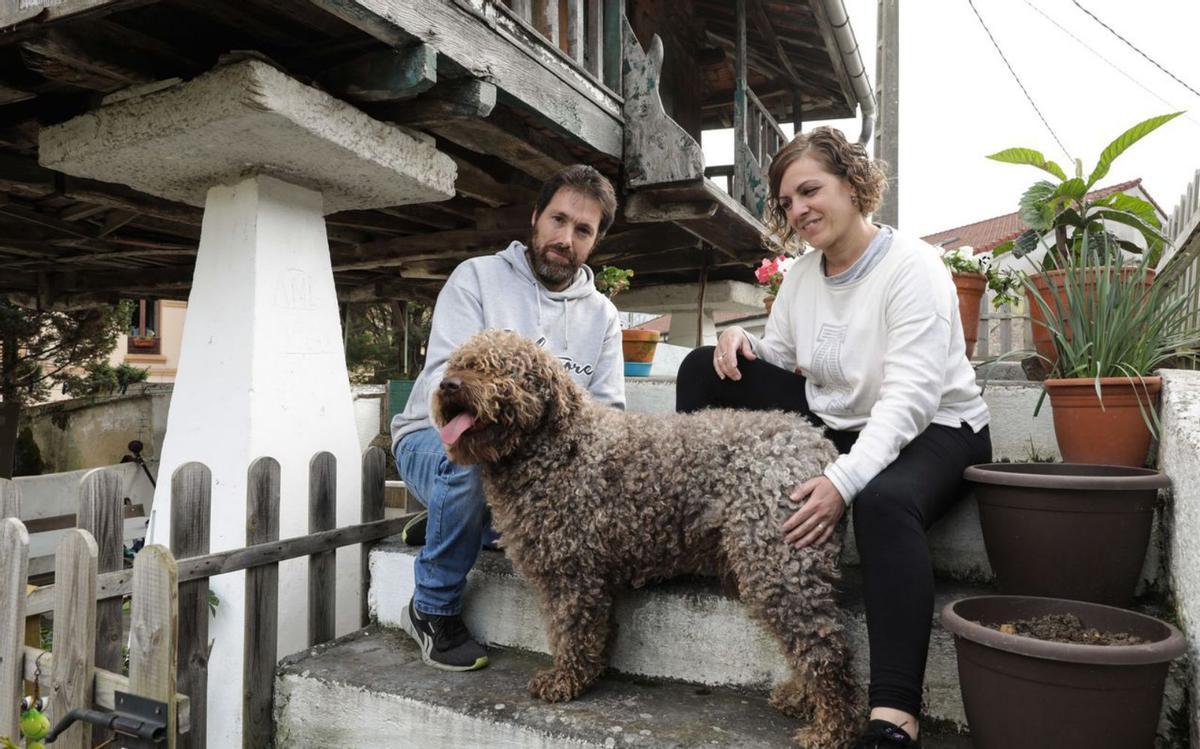 Guillermo García Fernández, con su perro en Manzaneda. | Miki López