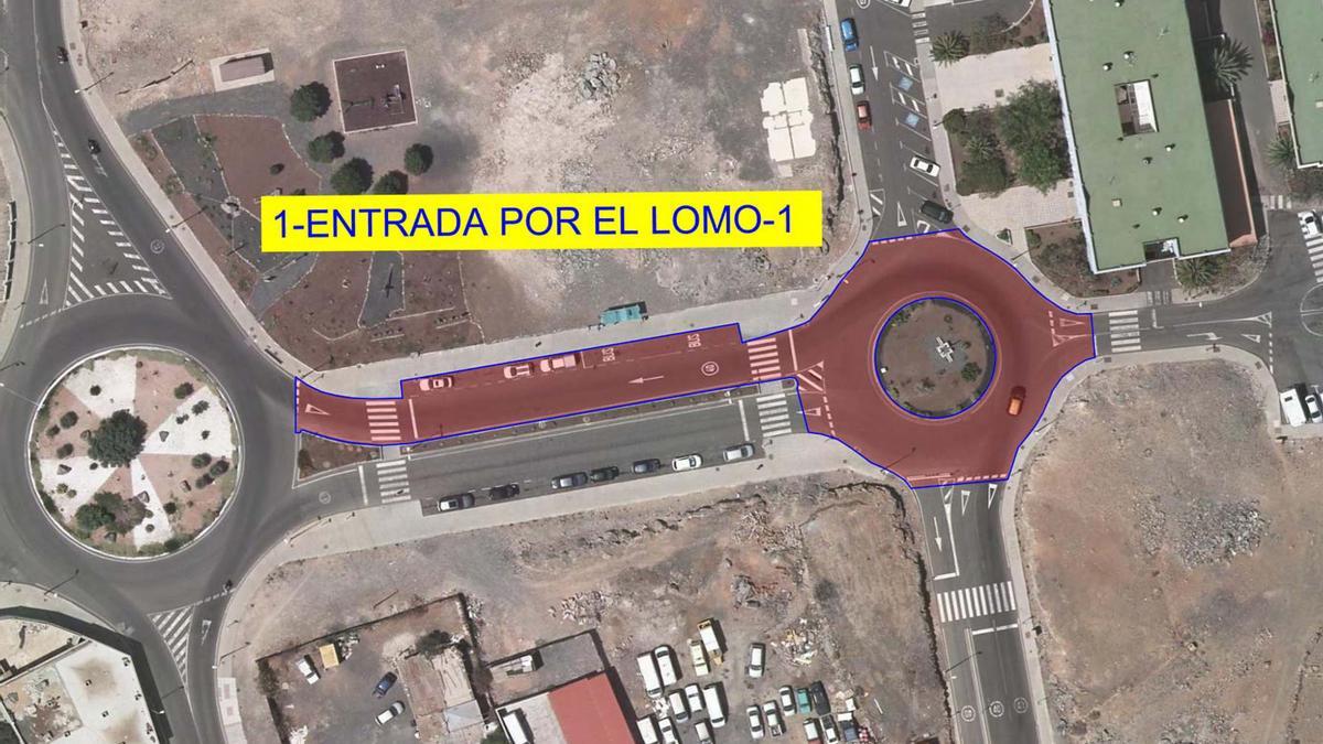 Imagen del mapa que muestra el vial que se someterá a obras de rehabilitación el lunes y el martes de la semana que viene.