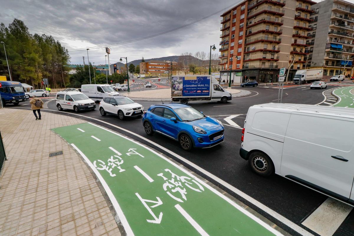 Vista de uno de los carriles bici de Alcoy.
