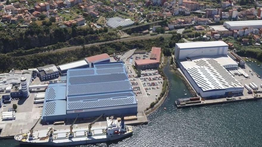 Las factorías de Nueva Pescanova y Frioya, vistas desde el aire.