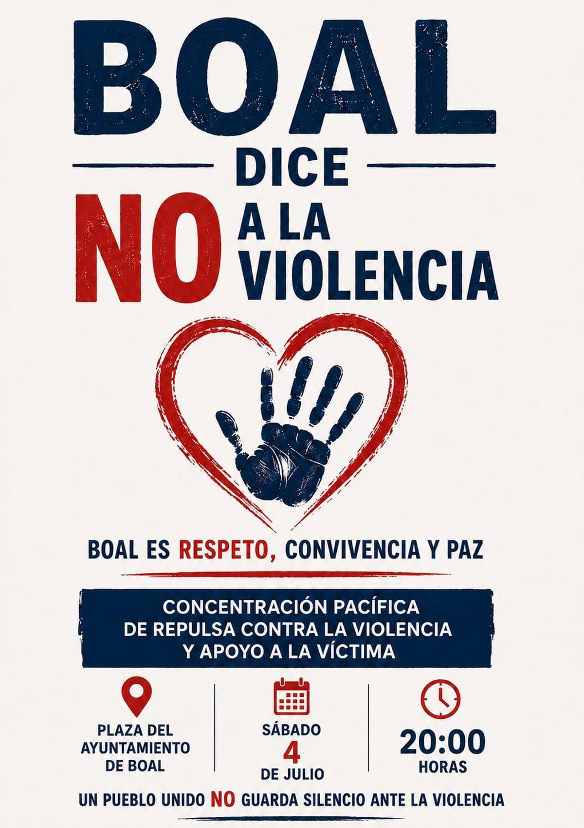 Cartel de la convocatoria de la concentración.