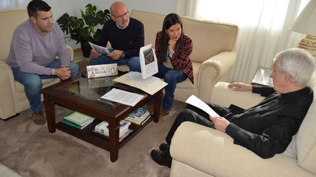 Costas, Grandal, Nidia Arévalo y Quinteiro Fiuza, reunidos. | // D.P.