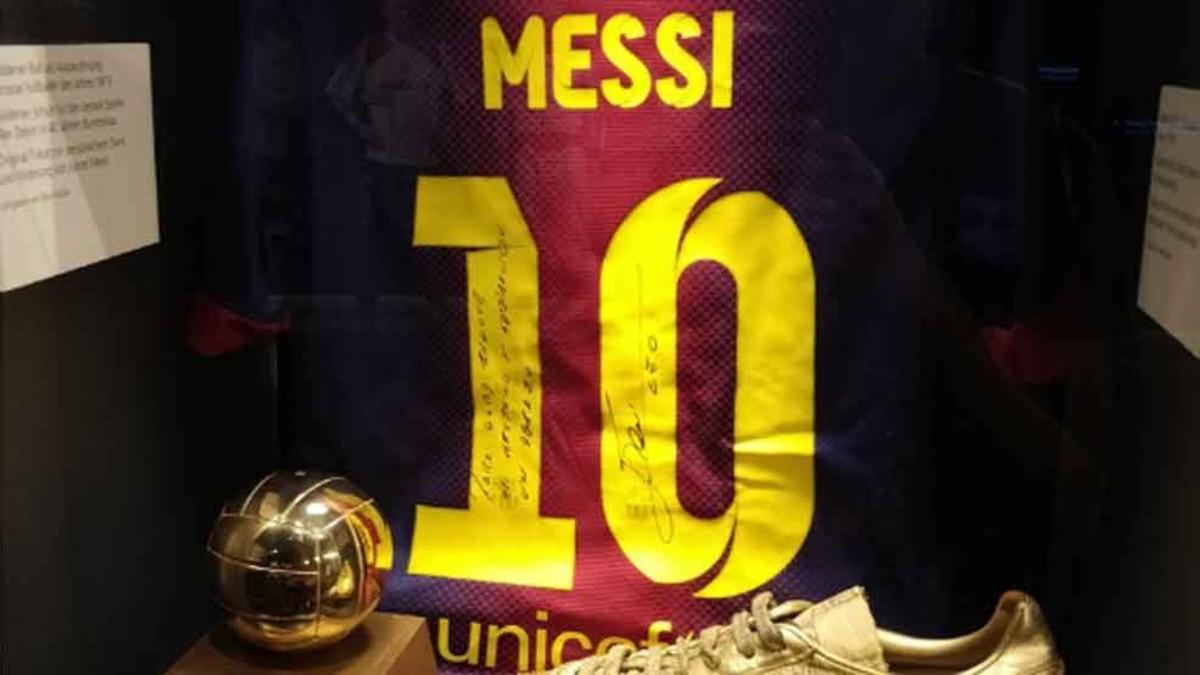 La camiseta firmada por Messi