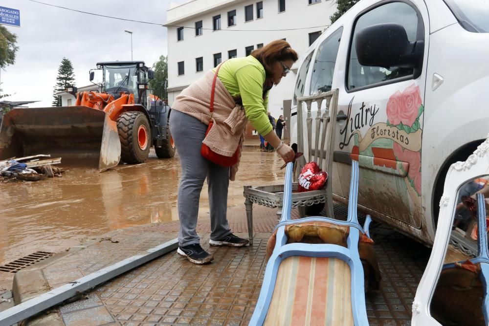 Nueva noche de tormenta y granizo en Málaga que desborda el río Campanillas