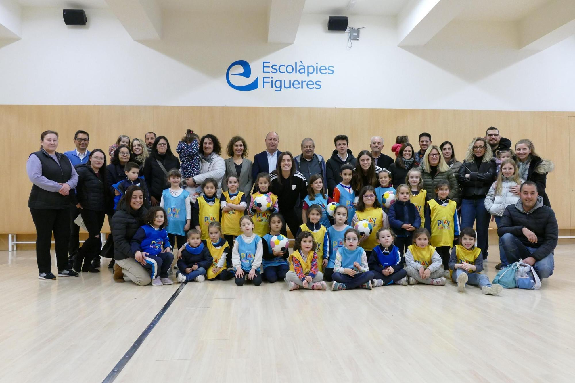 Les Playmakers d’Escolàpies Figueres reben la visita de la Federació Catalana de Futbol