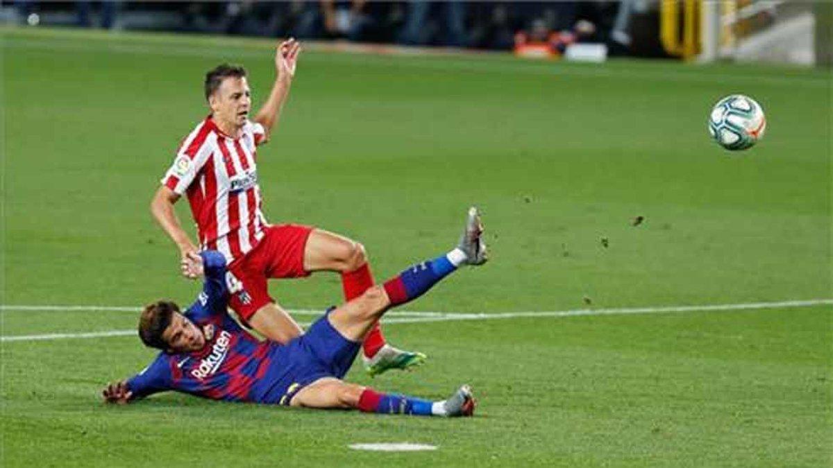 Riqui Puig, en un partido ante el Atlético