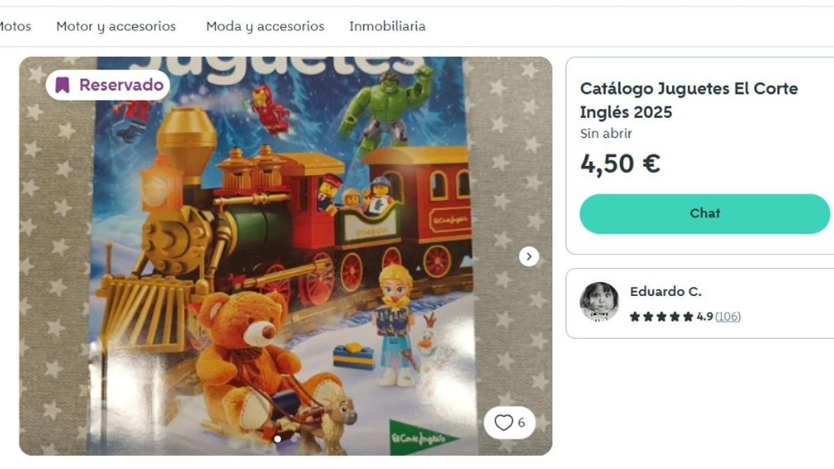 Uno de los catálogos de juguetes de El Corte Inglés que ha salido a la venta.