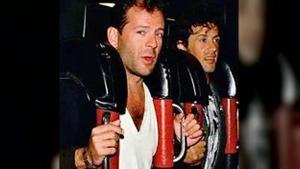 Una imagen del Instagram de Sylver Stallone, en la que aparece junto a Bruce Willis.