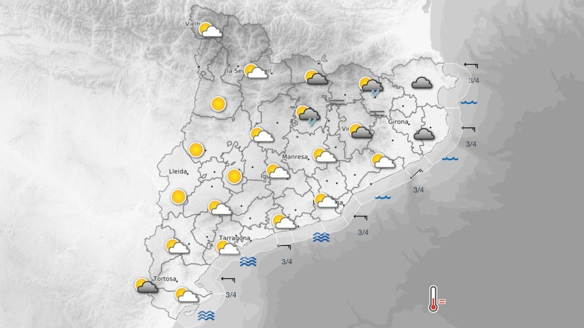 El tiempo en Catalunya el 18 de marzo de 2026