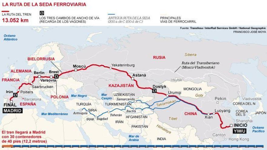 El tren de la Seda empieza su trayectoria por Zaragoza con destino a Madrid