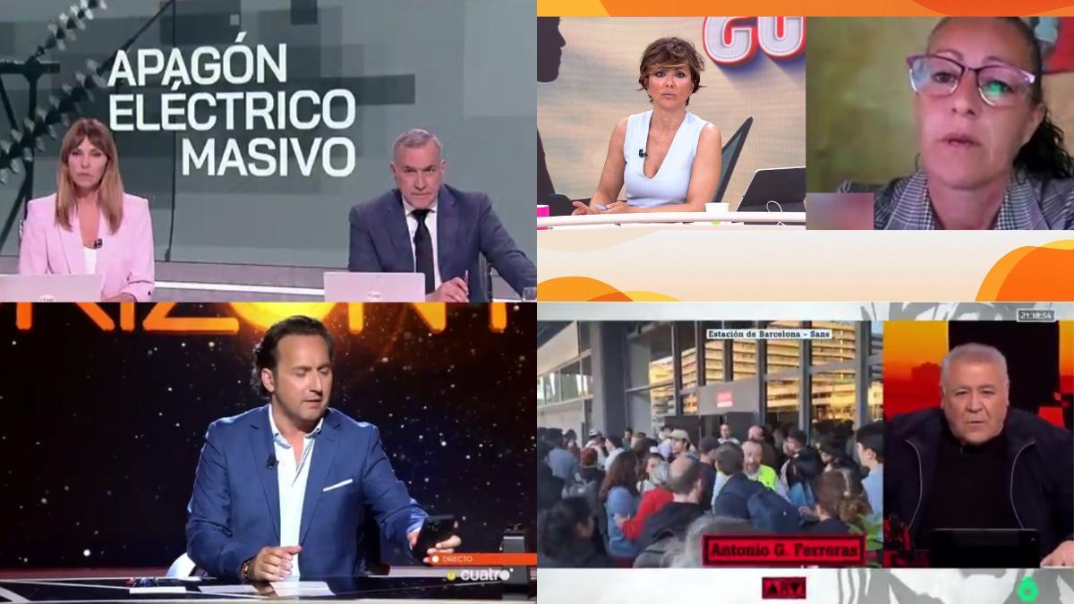Apagón eléctrico en televisión