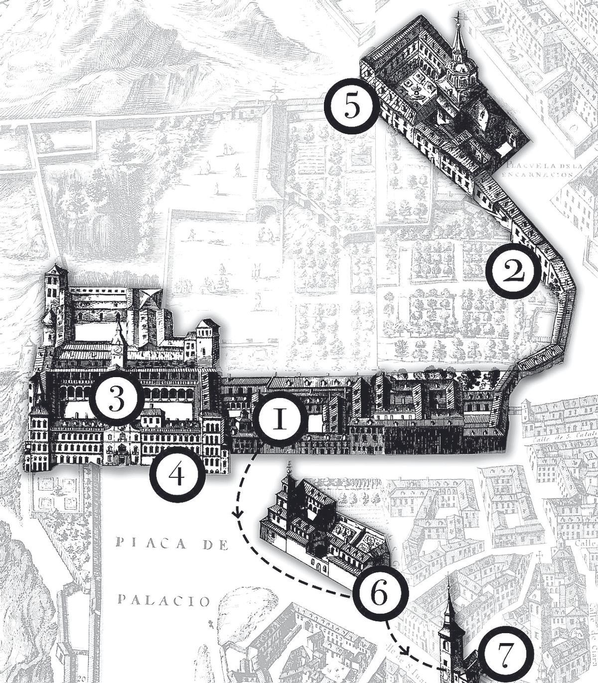 Ilustración. Detalle de un plano del siglo XVII