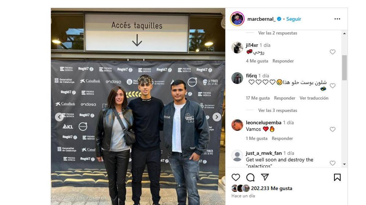 MARC BERNAL | El futbolista recopila a Instagram el resum més destacat ...
