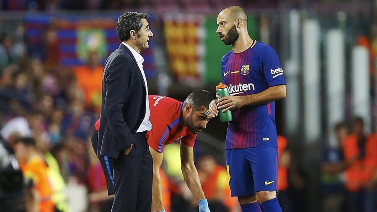 Valverde no podrá contar con Mascherano las próximas semanas