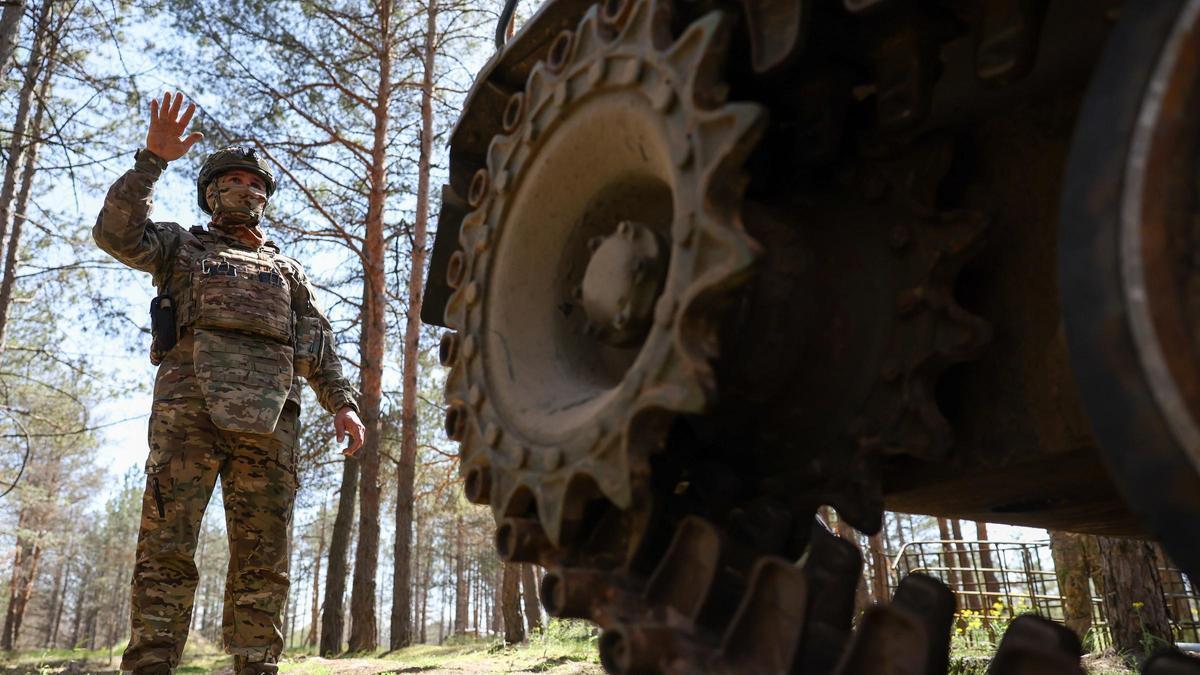 Militares del Ejército de Rusia en la provincia ucraniana de Jersón.