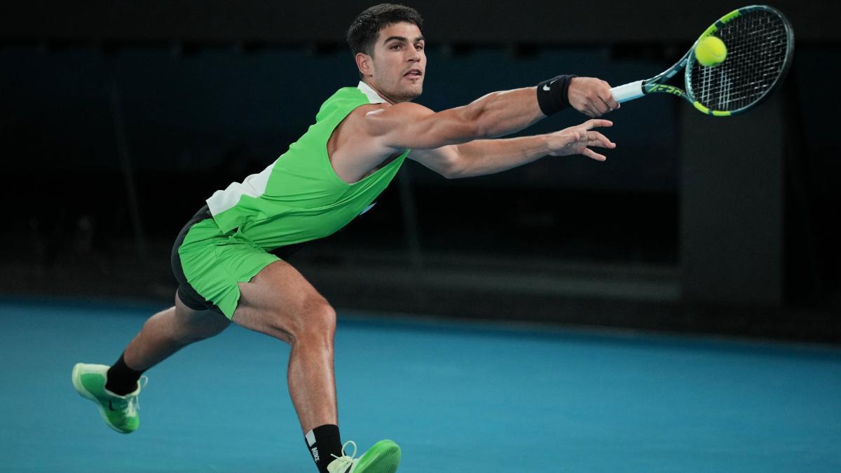 Alcaraz durante el partido ante Walton