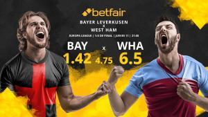 Bayer Leverkusen vs. West Ham: horario, TV, estadísticas, cuadro y pronósticos