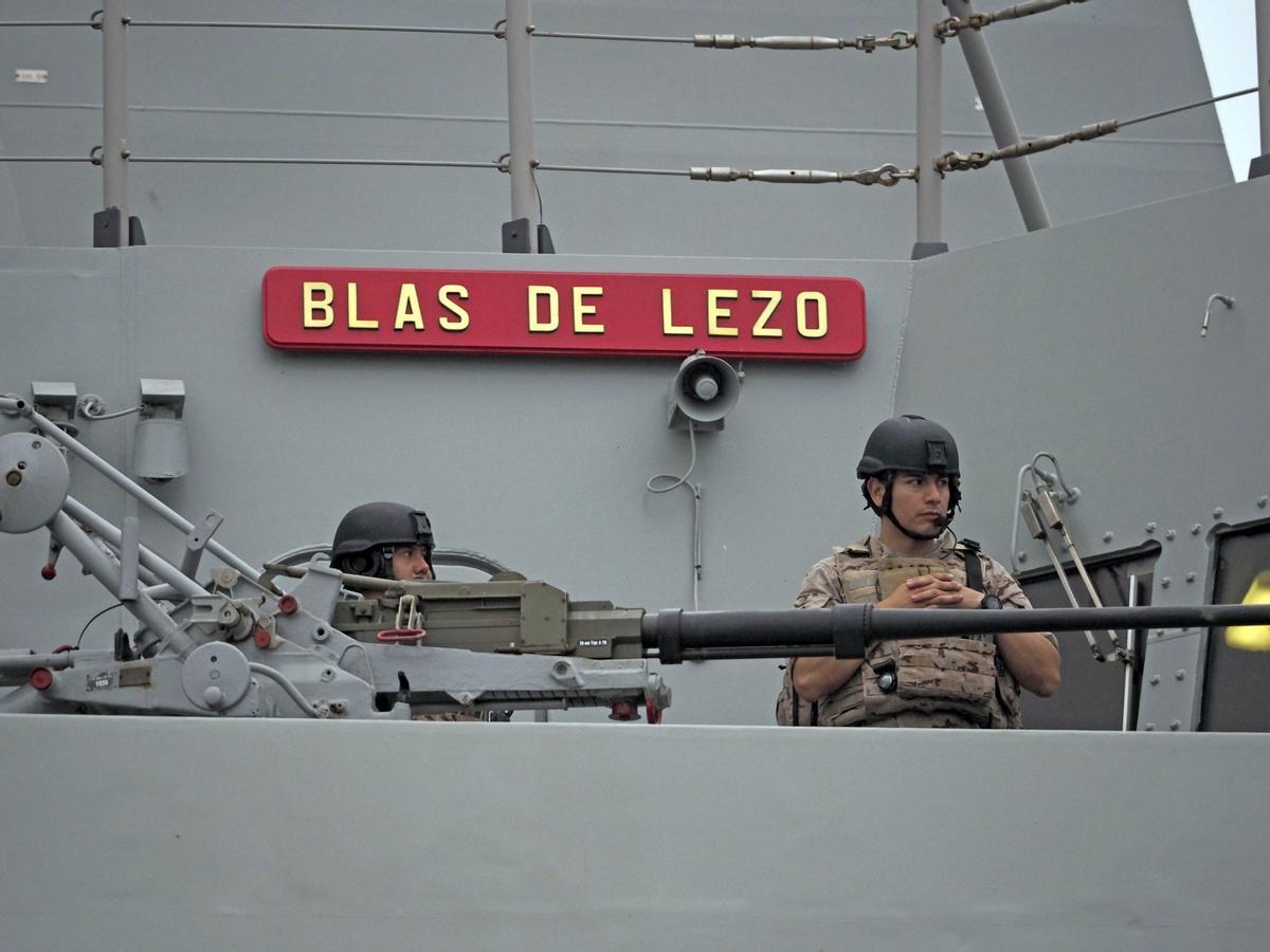 La fragata 'Blas de Lezo', en una imagen de archivo, del 27 de agosto de 2019, en Ferrol, A Coruña.