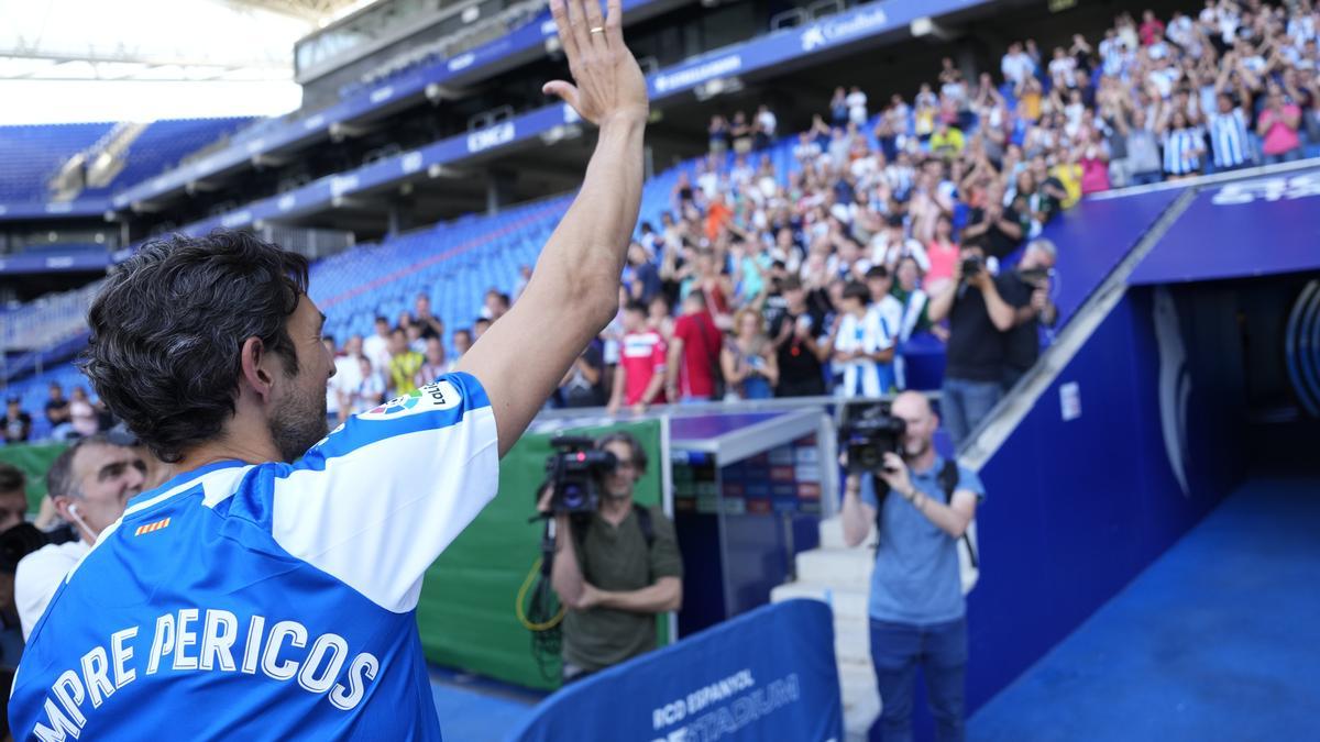 Acto de despedida del portero del Espanyol Diego López