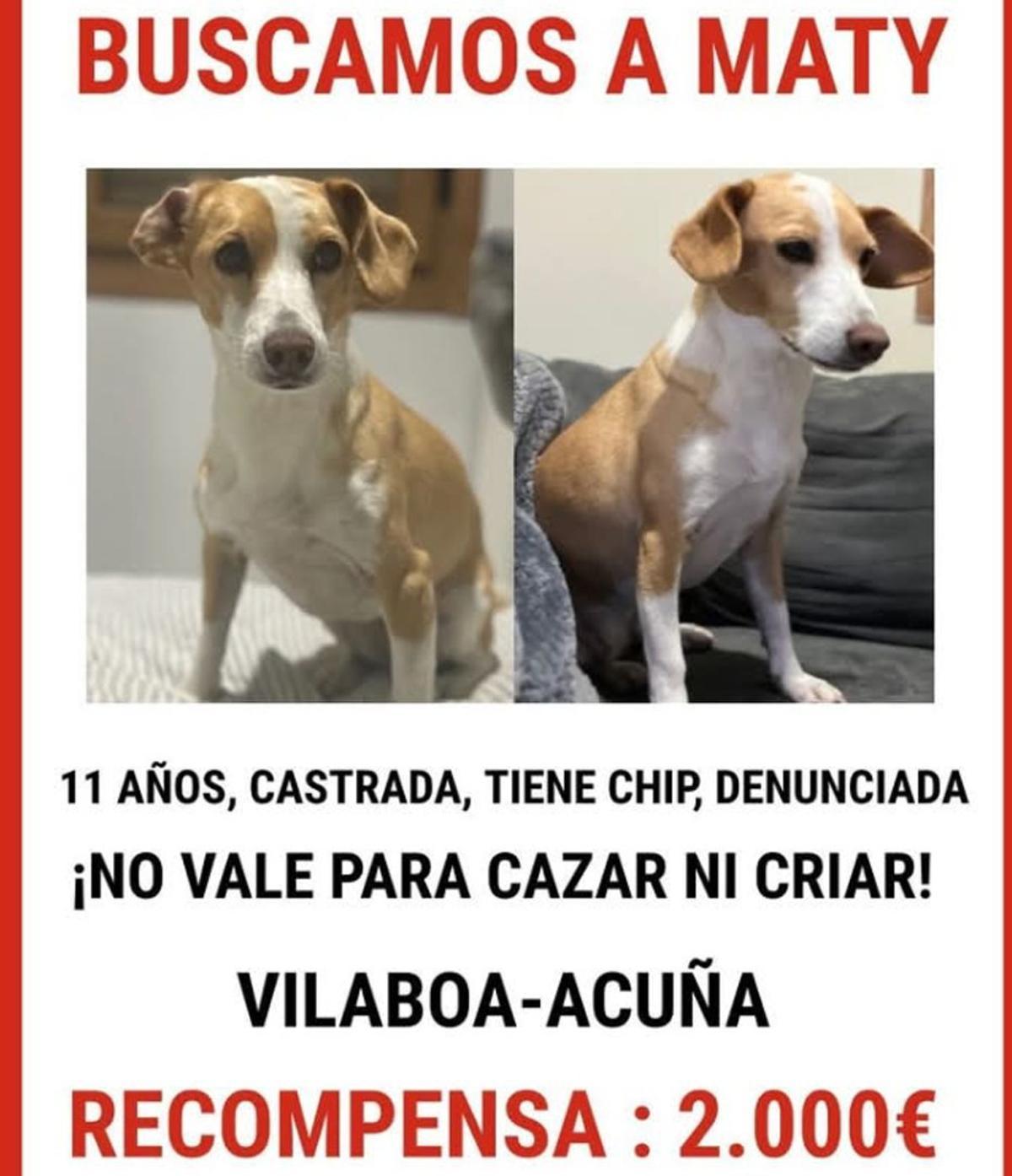 Uno de los carteles colocados en Vilaboa.