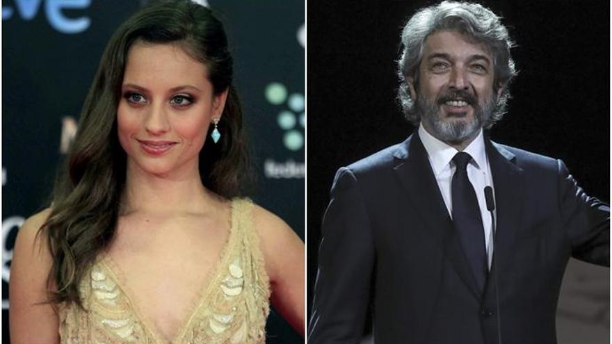 Los actores Michelle Jenner y Ricardo Darín.