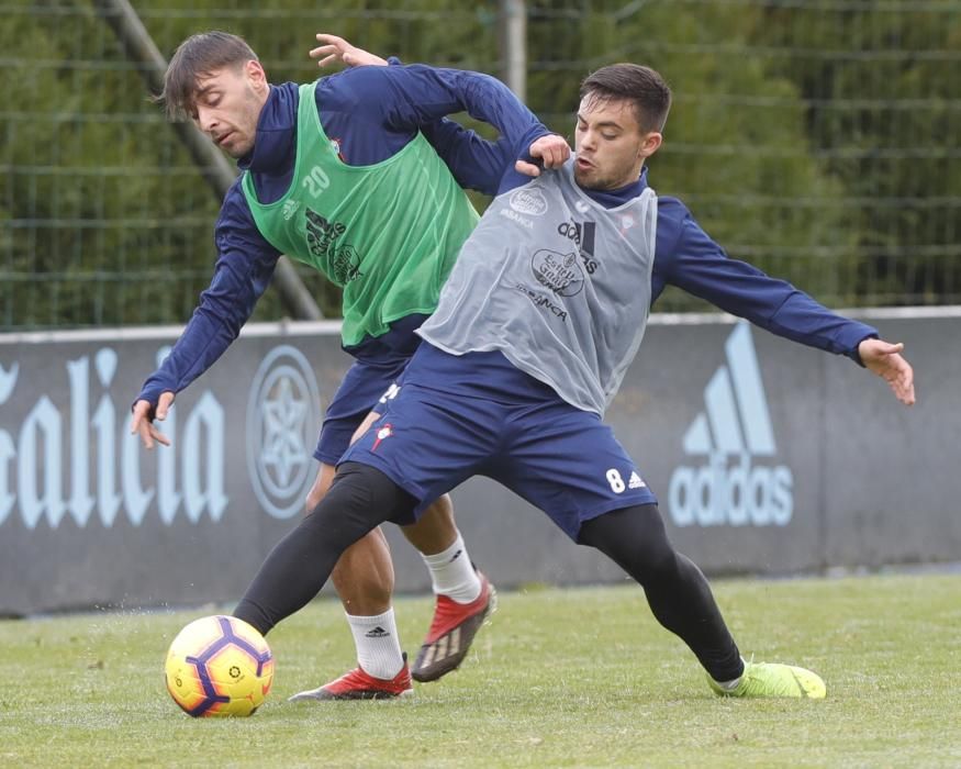 El Celta prepara en A Madroa el partido contra el Valladolid