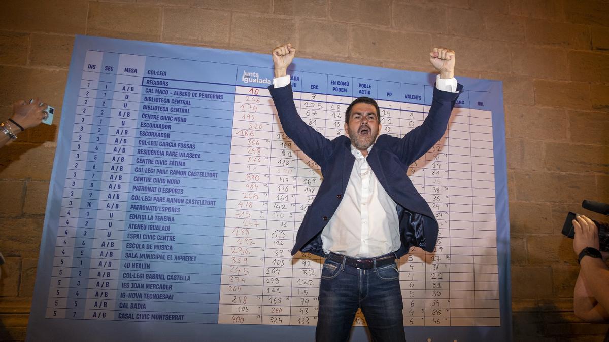 Eleccions municipals a Igualada: les millors imatges de la nit a la capital de l'Anoia