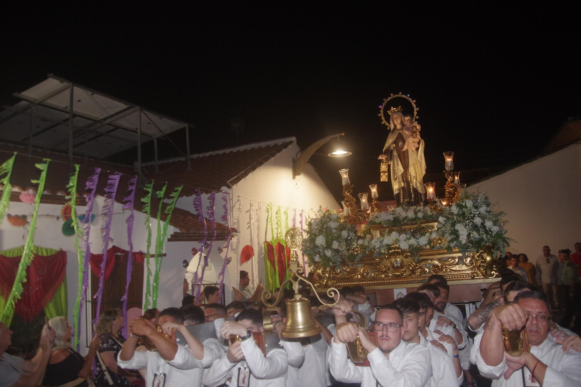 Procesión de la Virgen del Carmen en la Colonia de Santa Inés