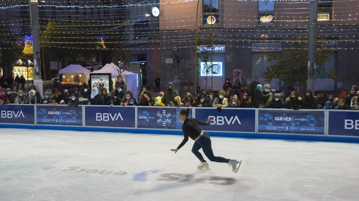 Inauguració de la pista de gel a Manresa