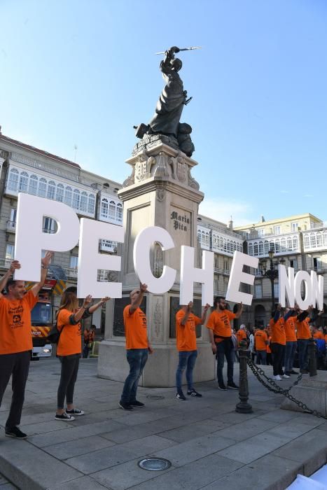 Concentración contra el cierre de Alcoa