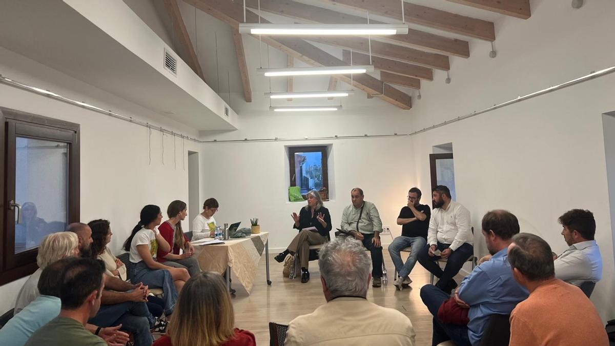 Imagen de la mesa redonda celebrada en Es Pla de na Tesa.