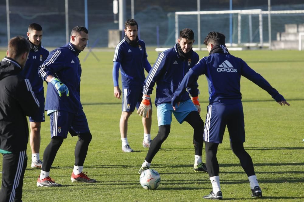 Entrenamiento del Oviedo en El Requexón