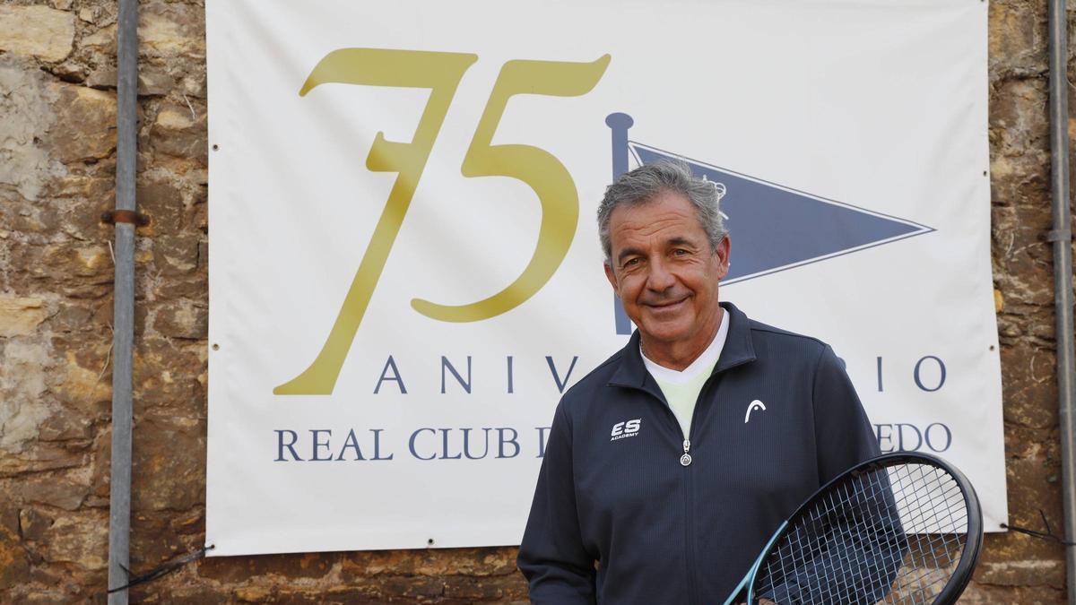 Emilio Sánchez Vicario, hoy, en el Club de Tenis de Oviedo