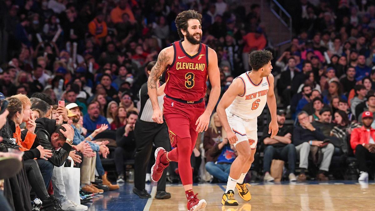 Ricky Rubio en un partido con los Cleveland Cavaliers