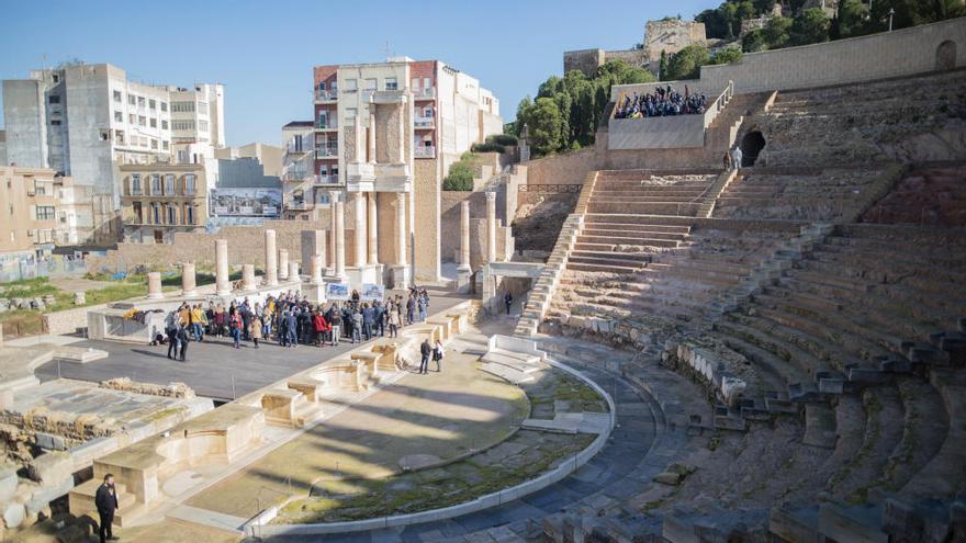 Presentación del stand de Fitur 2020 en el Teatro Romano de Cartagena.