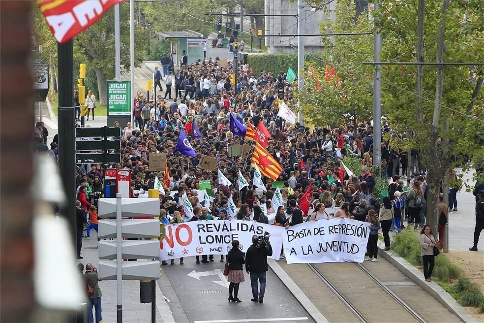 Manifestación contra la Lomce en Zaragoza