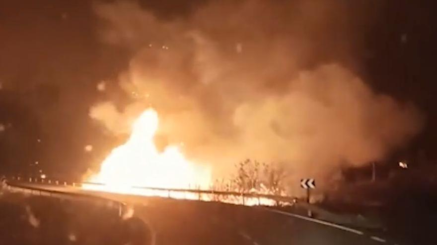 Vídeo | Un viaje por el infierno: así estaba la carretera por el incendio de Ateca
