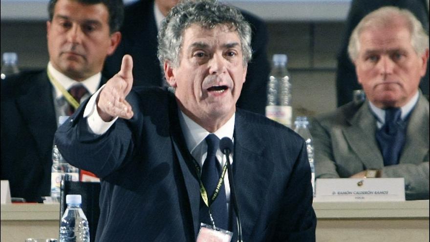 El presidente de la Real Federación Española de Fútbol, Angel María Villar