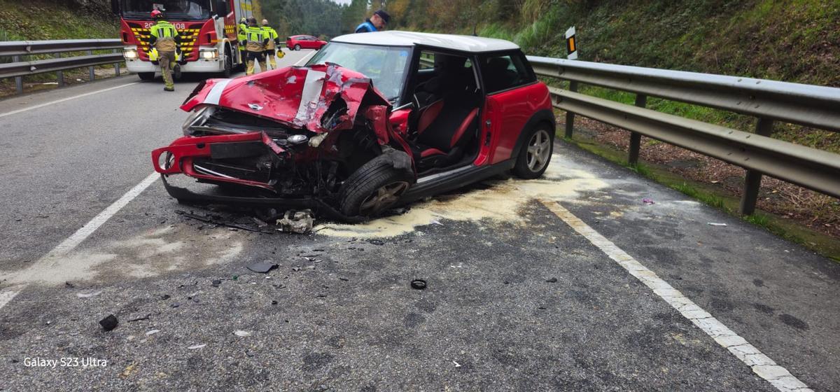 Estado en el que quedó el Mini implicado en el accidente