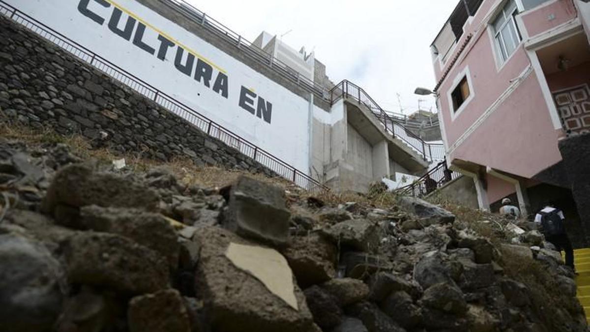 Solar donde irá el nuevo centro cultural del Risco de San Nicolás.