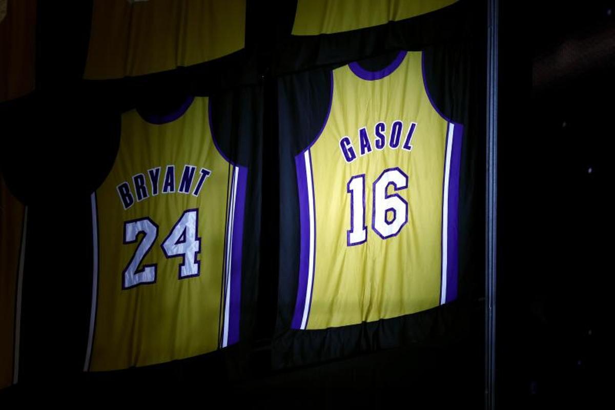 Las mejores imágenes de la ceremonia de la retirada de la camiseta de Pau Gasol con los Lakers