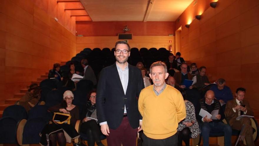 José Hila y Miquel Perelló, ayer, en la reunión de patronos de la Fundación Pilar i Joan Miró.
